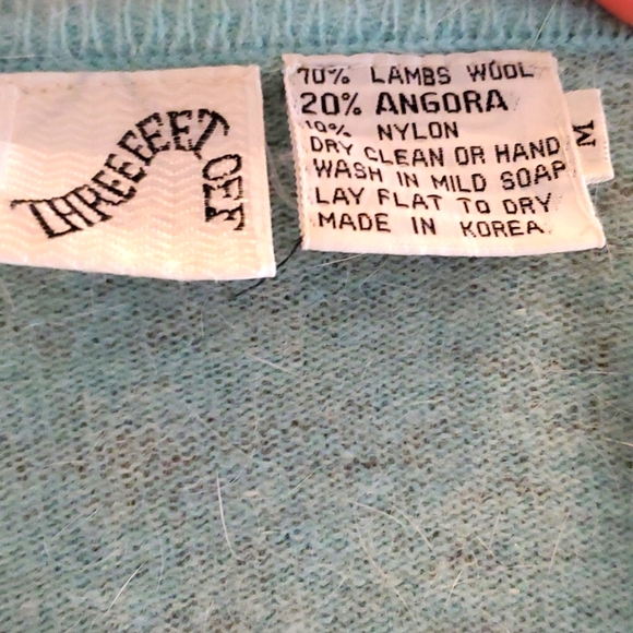 Cropped Vintage Embellished Angora sweater small - Picture 4 of 8